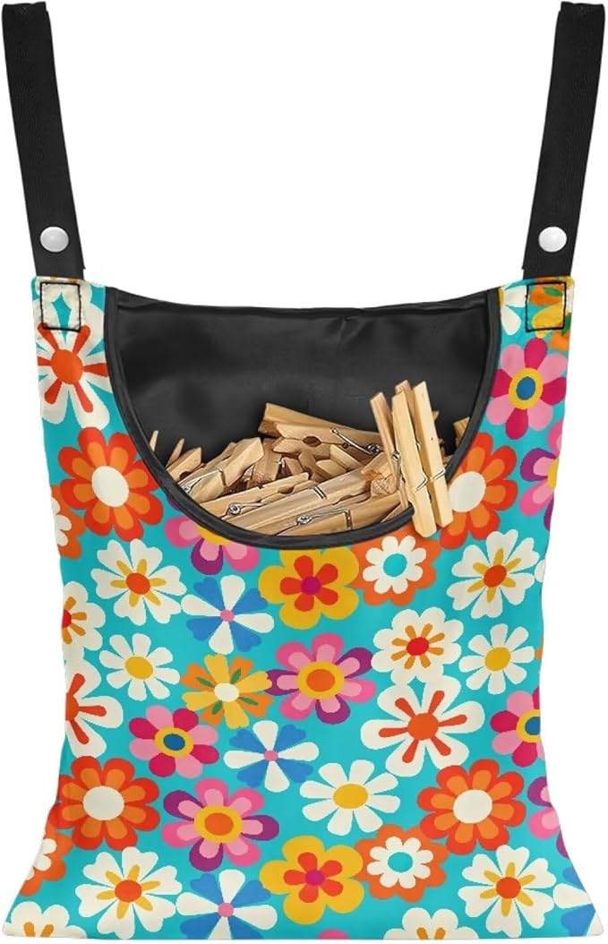 Clothespin Bag, Hanging Laundry Bag, Hanging Storage Organizer