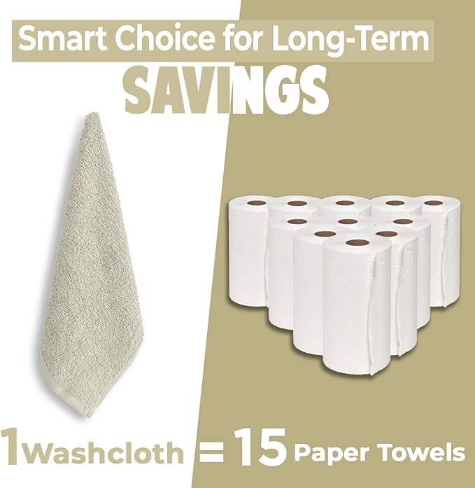 DAN RIVER 24 Pack Wash Cloths for Showering
