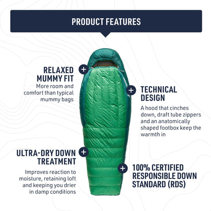 Sea to Summit Ascent Down Sleeping Bag, 30-Degree, Long
