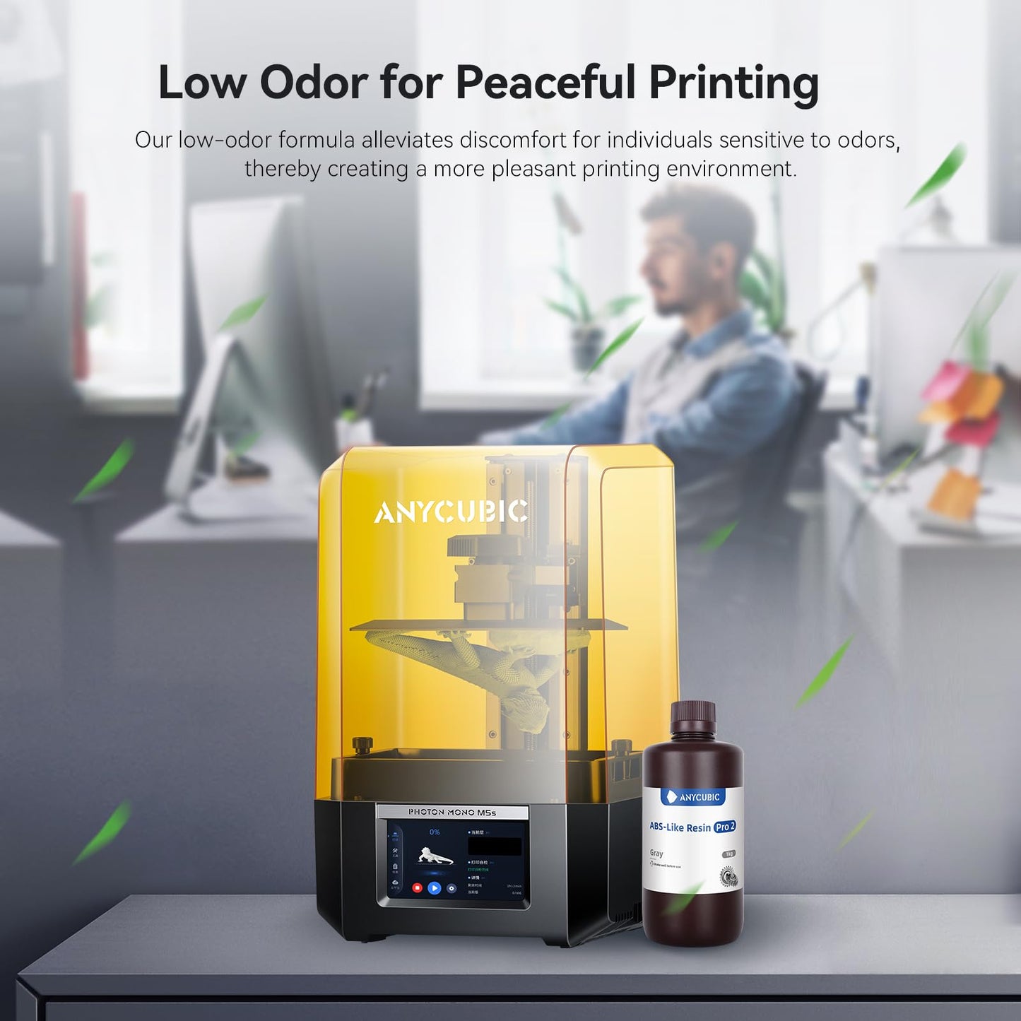 ANYCUBIC ABS-Like Resin Pro 2, 3D Printer Resin with Enhanced Strength and Toughness, High Precision and Minimal Shrinkage 3D Resin, Widely Compatible with All Resin 3D Printers(Grey,1kg)