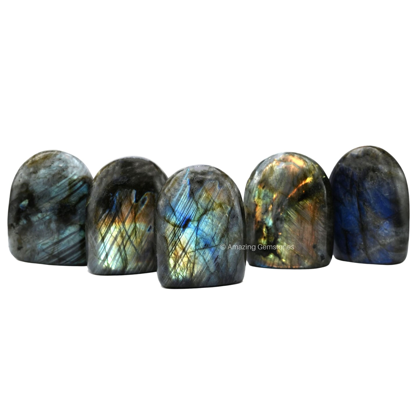Amazing Gemstone Large Labradorite Crystal Standing Palm Stone - Labradorite Palm Stones and Crystals, A++ Grade Gemstones and Crystals - Healing Crystals and Healing Stones Office Home Decor Gifts