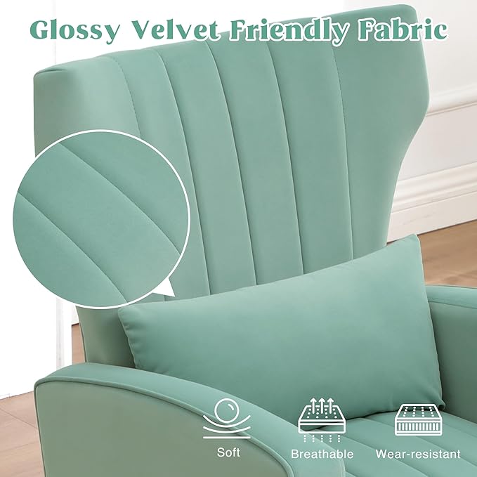 Accent Chairs Set of 2, Upholstered Living Room Chairs, High Back Arm Chairs