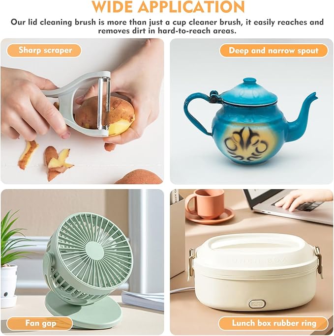 3 in 1 Cup Lid Cleaning Brush, Portable Cup Cleaner Brush, 2024 New Water