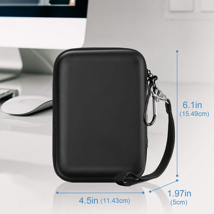 ProCase [Holds 2 Piece] External Hard Drive Case 2.5 Inch，Compatible for Seagate Expansion, Seagate Backup Plus, Canvio Basics Portable Hard Drive, WD Elements (Black)