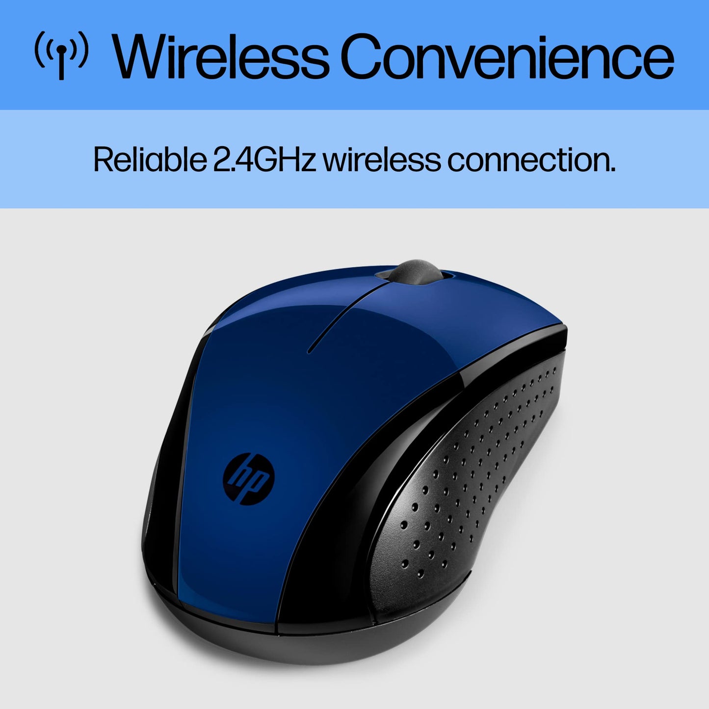 HP X3000 G3 Wireless Mouse - Black, 15-Month Battery, Side Grips for Control, Travel-Friendly, Blue LED, Powerful 1600 DPI Optical Sensor, Compatible with Wins PC/Laptop, Mac, Chromebook (683N7AA)