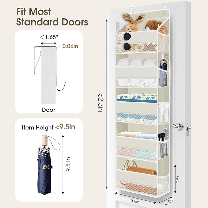 2 Pack Over The Door Organizer, Hanging Storage Organizer