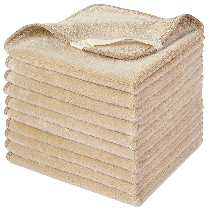 SINLAND Microfiber Facial Cloths Fast Drying Washcloth 12inch x 12inch
