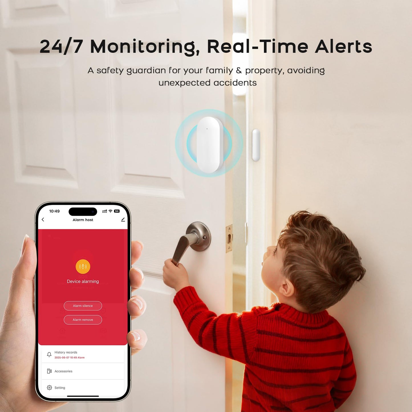 Alarm System for Home Security,24Pcs WiFi+GSM/4G Door/WindowAlarmSystem Kit,with Touch Screen & App Alerts&Auto Alarm Dial Compatible with Alexa,for Apartment,Kids Safety NO Monthly Fees