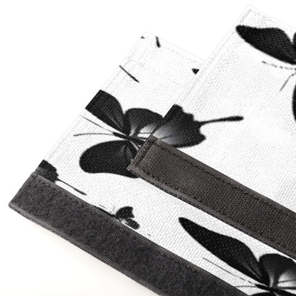 DXTKWL Black Butterfly Pattern Refrigerator Door Handle Covers Set of 2 Kitchen Appliance Handle Covers Protector for Fridge Microwave Stove Oven Dishwasher