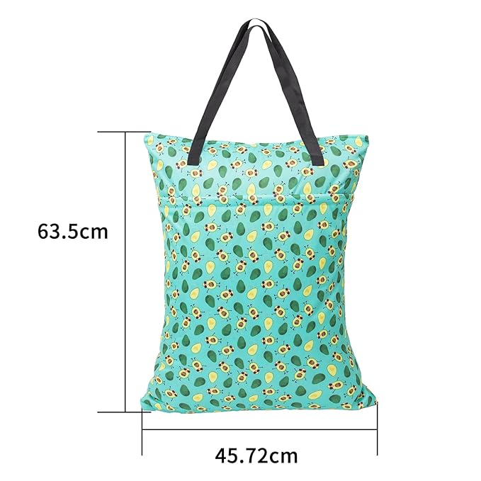 ALVABABY 2 Pack Large Wet Dry Bag Waterproof Hanging Cloth Diaper