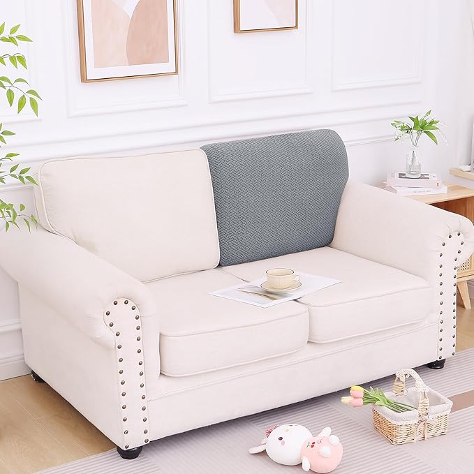 Smiry Waterproof Couch Cushion Covers, Stretch Jacquard Thick Sofa Cushion