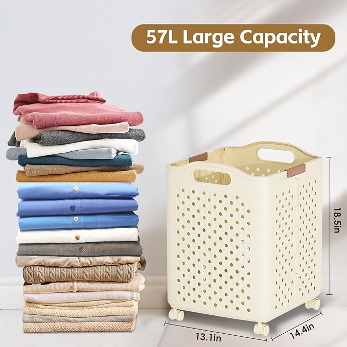 57L Collapsible Laundry Basket