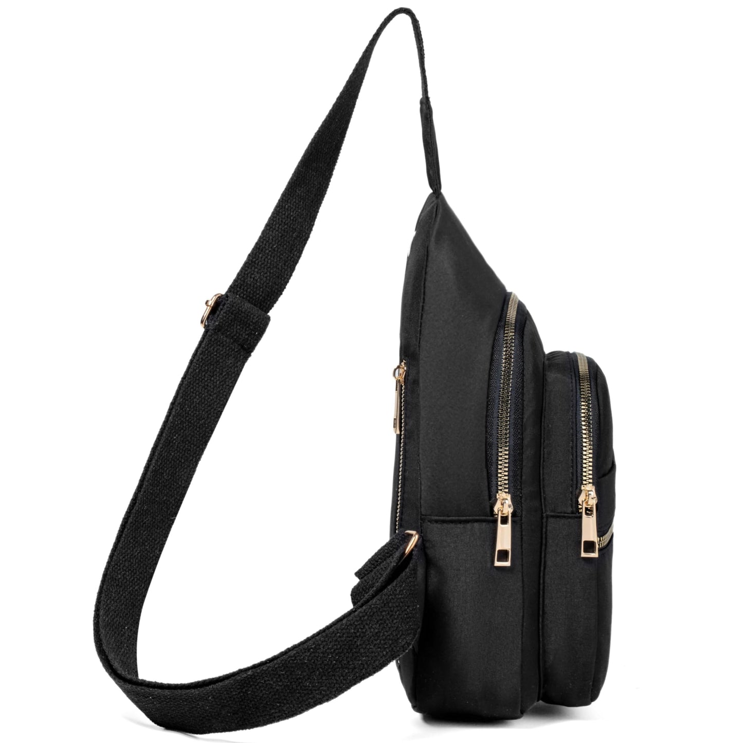 Small Sling Backpack Crossbody Sling Bag for Women, Chest Bag Daypack Fanny Pack Cross Body Bag for Outdoors Hiking Traveling - Black