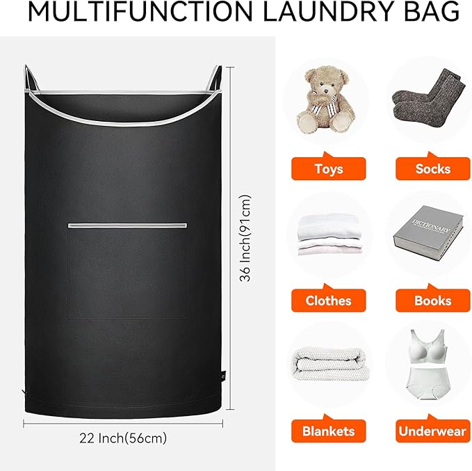 XL Hanging Laundry Hamper, Over the Door Laundry Hamper and Baskets, Wide