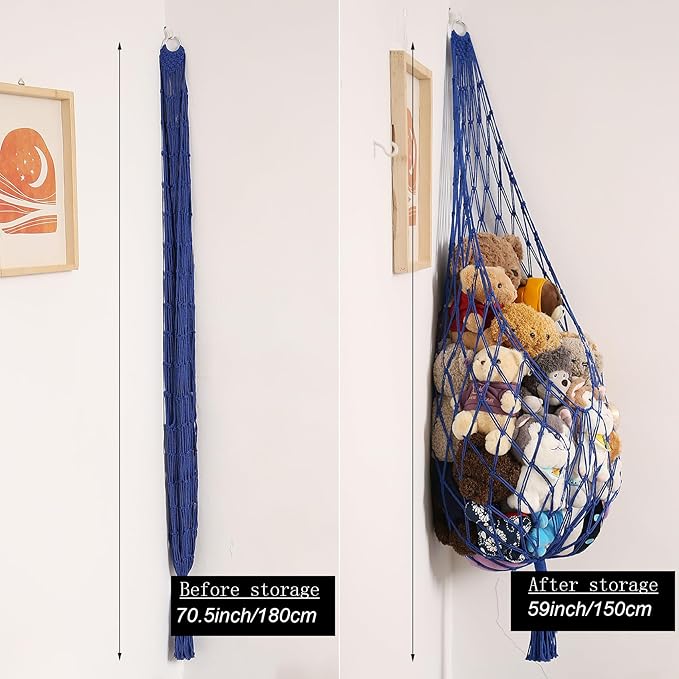 Novel Stuffed Animal Hammock Corner Hanging Net