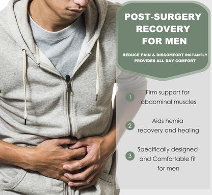 Abdominal Binder Post Surgery - Postpartum Belly Band Wrap | Post C Section Belly Binder Recovery Belt | Stomach Compression Hernia Belt For Men or Women After Pregnancy, Hysterectomy (Small/Medium)