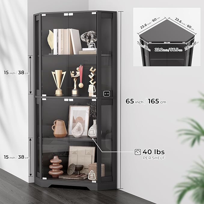 BROTTAR Corner Display Cabinet