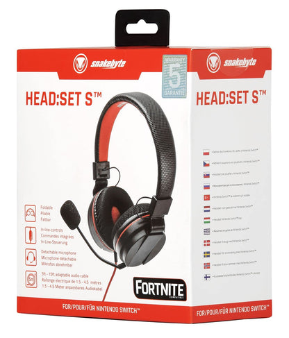 Snakebyte Head Set S - On Ear Stereo Headset PlayStation 4 Headset for Gaming Consoles with detachable Mic, Inline Control, Wired 3.5Mm Gaming Headphone for Xbox One/PlayStation 4