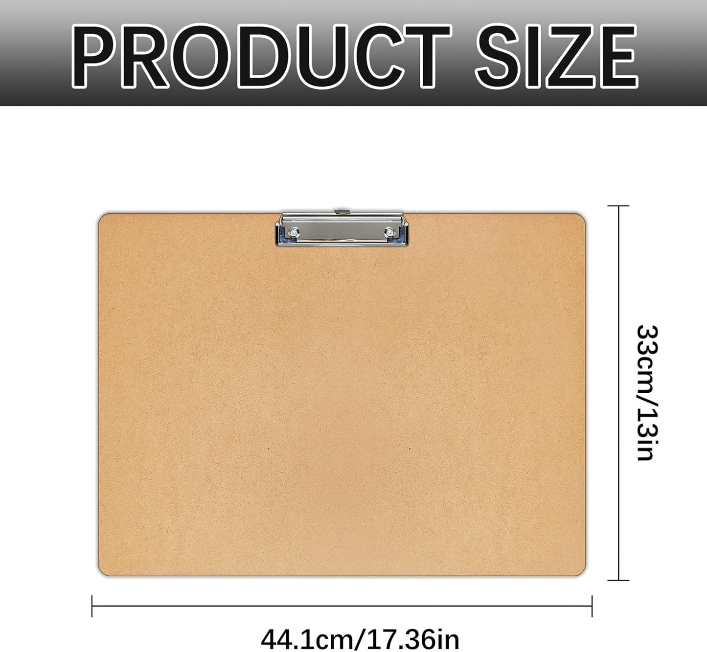 10 PCS Extra Large 11x17 clipboard, Wood Cleats with Low Profile Clips for Drawing, Sketching, and Art Boards, Horizontal Wood Lapping, Landscape Layout