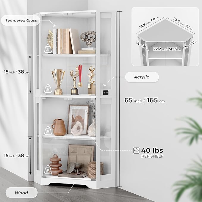 BROTTAR Corner Display Cabinet