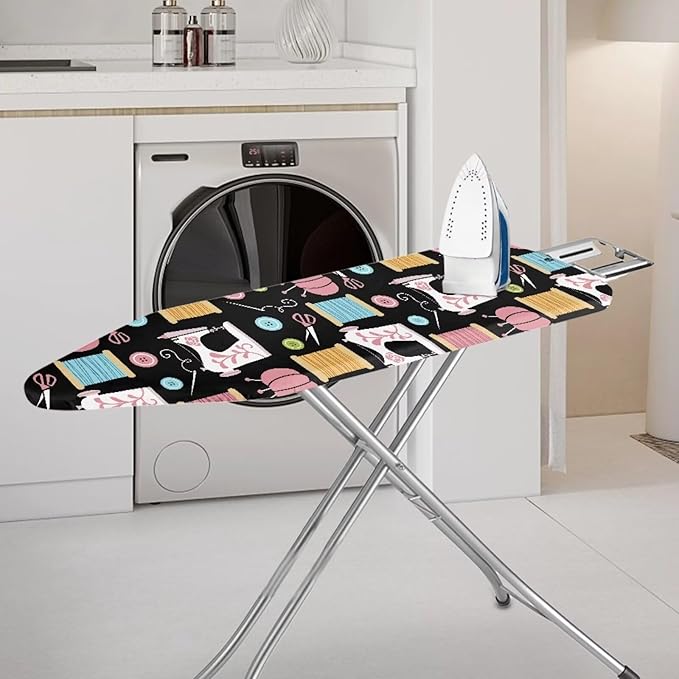 Sewing Machine Patterns Ironing Board Cover Premium Polyester, Fits Full Size