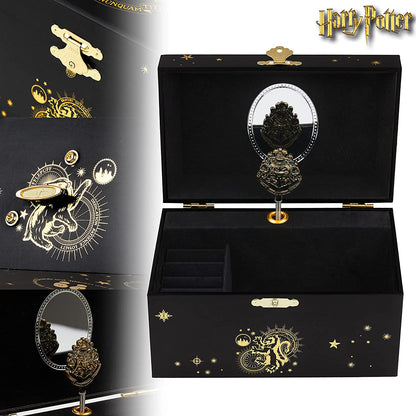 Harry Potter Jewelry Box, Musical Box Storage with Spinning Hogwarts Crest