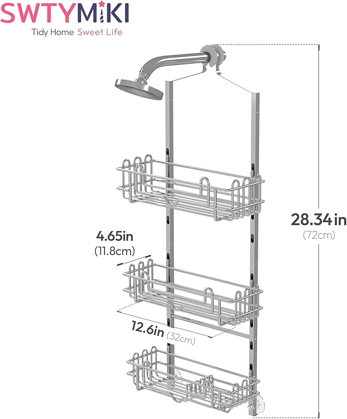 SWTYMIKI Shower Caddy Hanging Organizer
