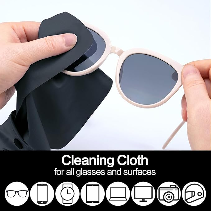 Vemiss 6 Pack Microfiber Glasses Cleaning Cloth, Wipes Lens Eyeglasses & Screens
