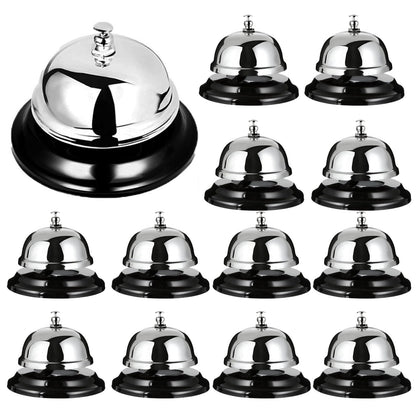 QTLCOHD 12 Pack Call Bell 3.35 Inch Diameter Desk Bell for Service