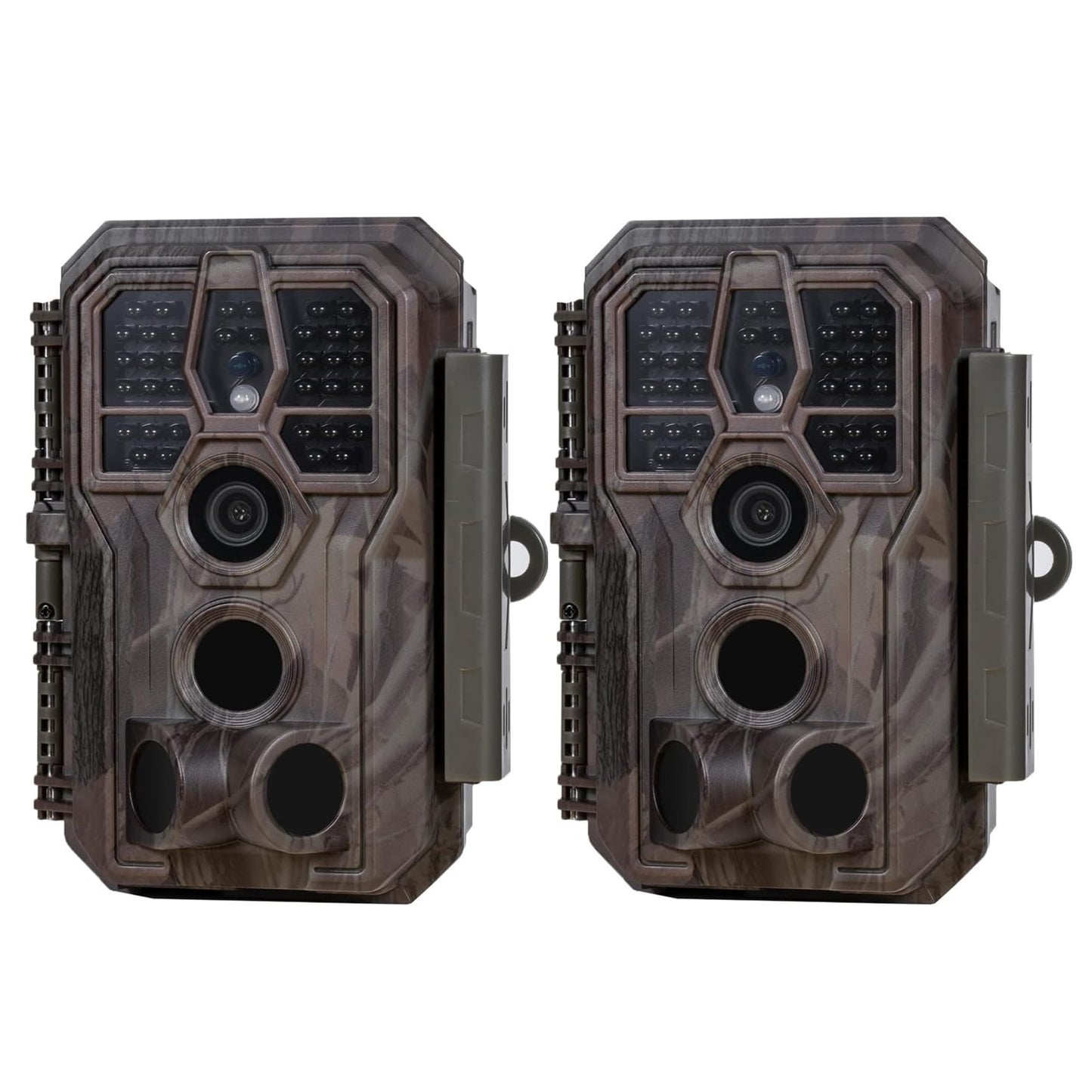 GardePro E5S 2-Pack Trail Camera (Non-Cellular, Non-WiFi), 64MP Photo & 1296P HD Video, 0.1s Trigger, 100ft No-Glow Night Vision, Motion Activated Wildlife Camera