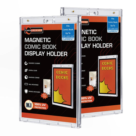 2ct Current Magnetic Display-Cases - Crystal Clear One Touch Comic-Book Holders, UV Protection Slab Protectors, Premium Wall-Mountable Holders