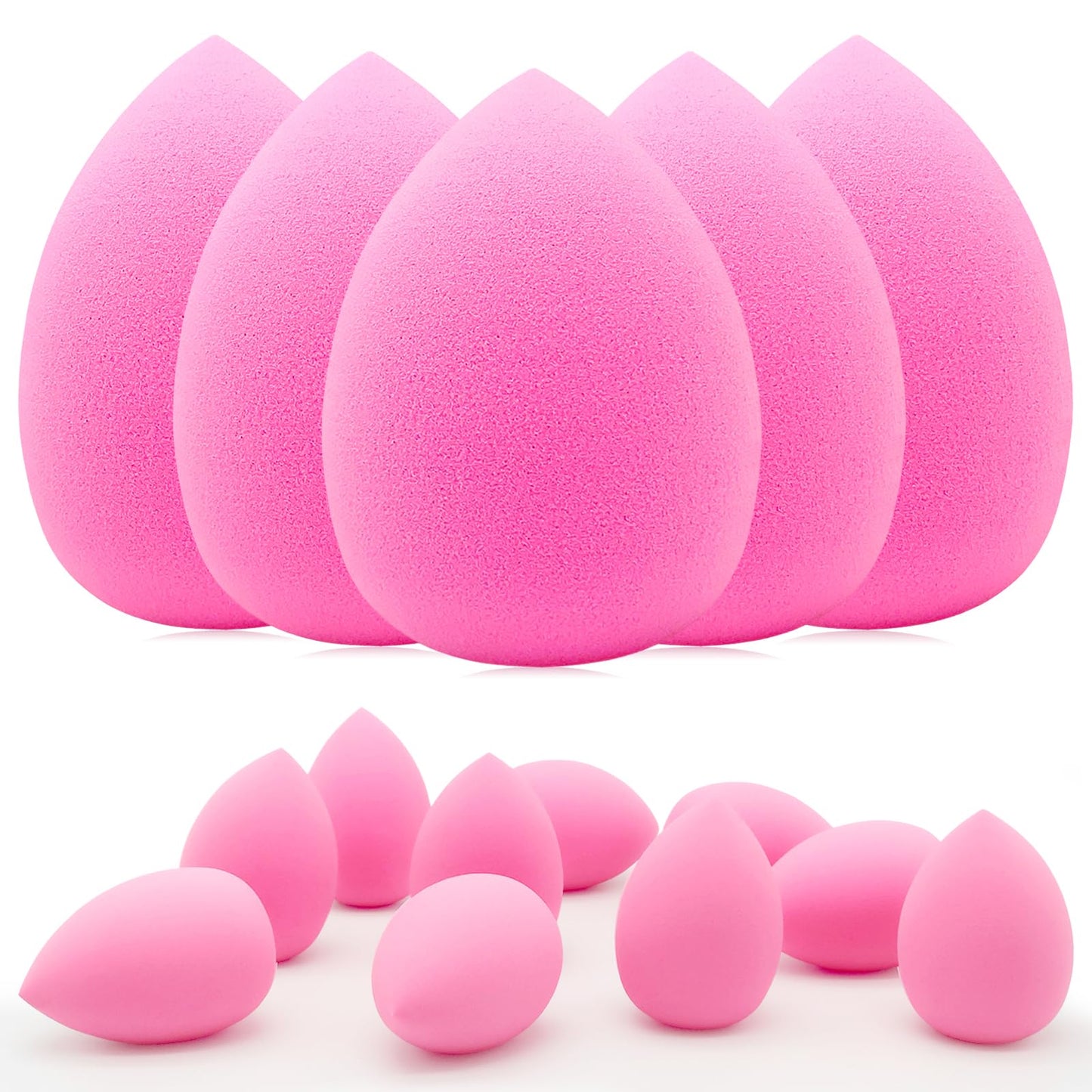 12 Pieces Professional Makeup Sponge Set,Latex Free Flawless Soft Setting Face Puffs,Multicolor Beauty Sponge Blender Cosmetic Applicator for Powder,Liquid,Facial Makeup Tools