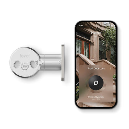 Level Bolt Smart Deadbolt - Make Your Lock Smart Without Changing Keys or Hardware - Matter-Over-Thread - Keyless & Remote Access via Apple, Alexa, Google Home, SmartThings