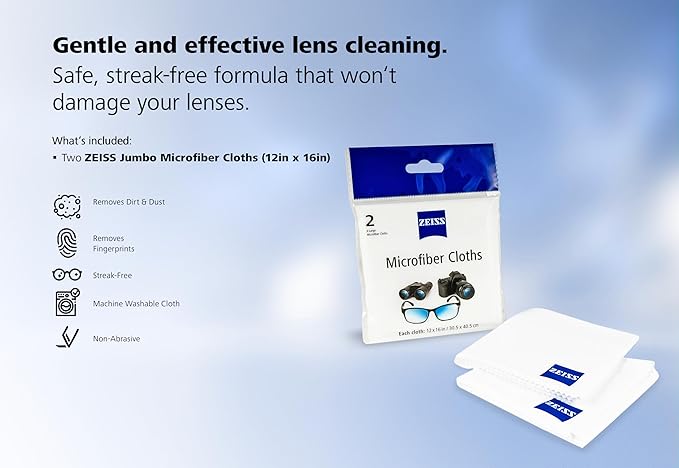 ZEISS MicroFiber Lens Cleaning Cloth JUMBO SIZE