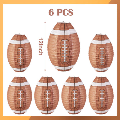 Easy Joy 12 Inch Football Party Decorations Football Lanterns Football Paper Lanterns Football Hanging Lanterns Creative Football Party Decorations