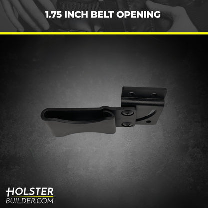 HolsterBuilder 180° Knife Belt Clip, Swiveled Flat Base with Secure Kydex Sheath Attachment, Tactical Knife Clip for DIY Holsters, Concealed Carry and Outdoor Gear, Comes with Mounting Hardware