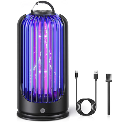 Bug Zapper for Indoor Outdoor, Rechargeable Mosquito Zapper with 3600V High Powered, Electric Pest Control Insect Fly Zapper Can Attract Gnats, Mosquitoes, Flies, Moths for Home, Patio