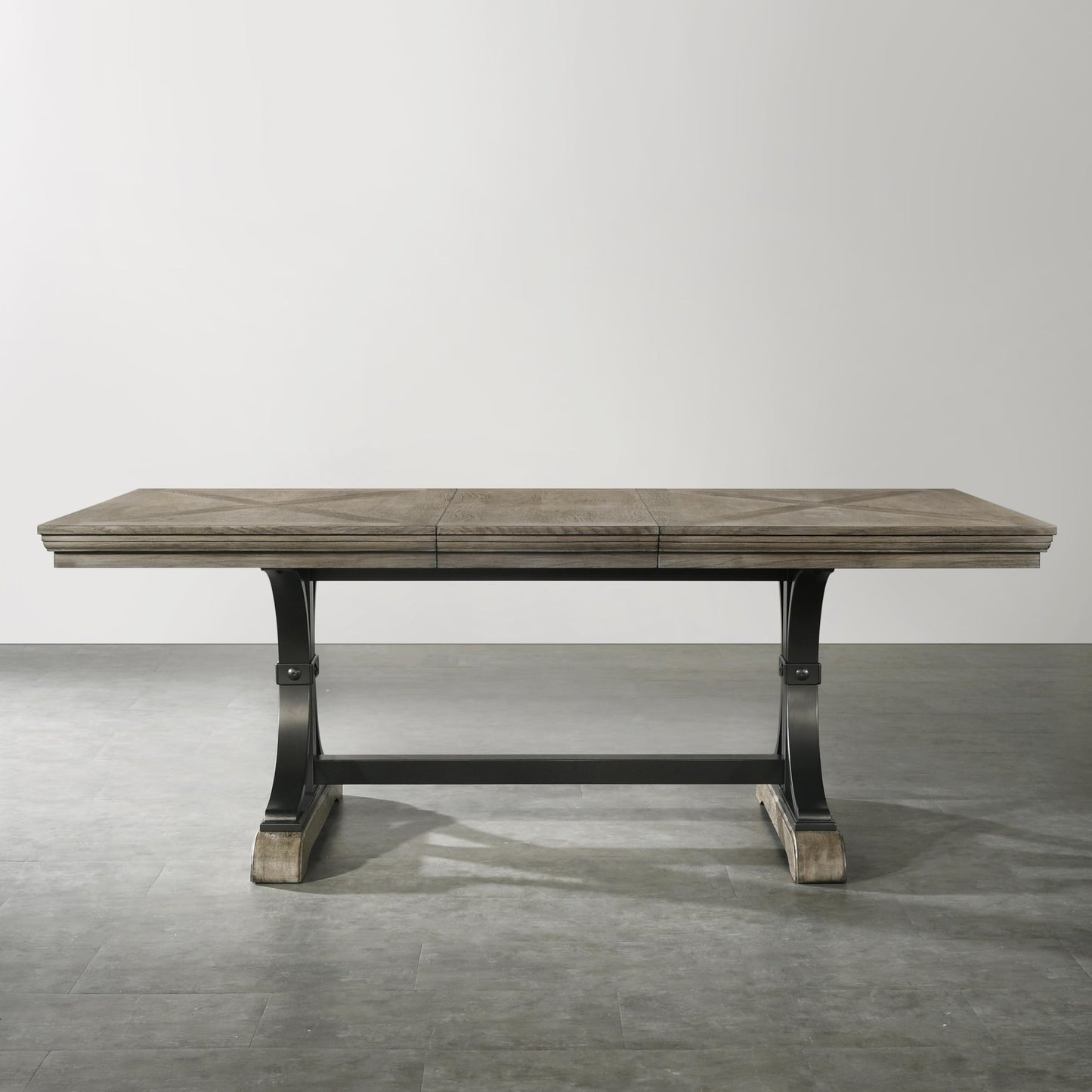 Roundhill Furniture Birmingham Dining Set, One Size, Driftwood Finish