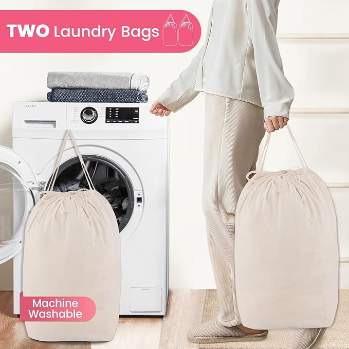 MCleanPin 220L Pink Laundry Hamper Large Collapsible Basket
