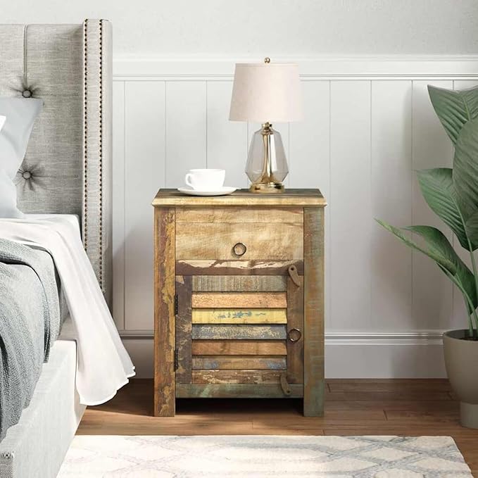 Gecheer Reclaimed Wood End Table