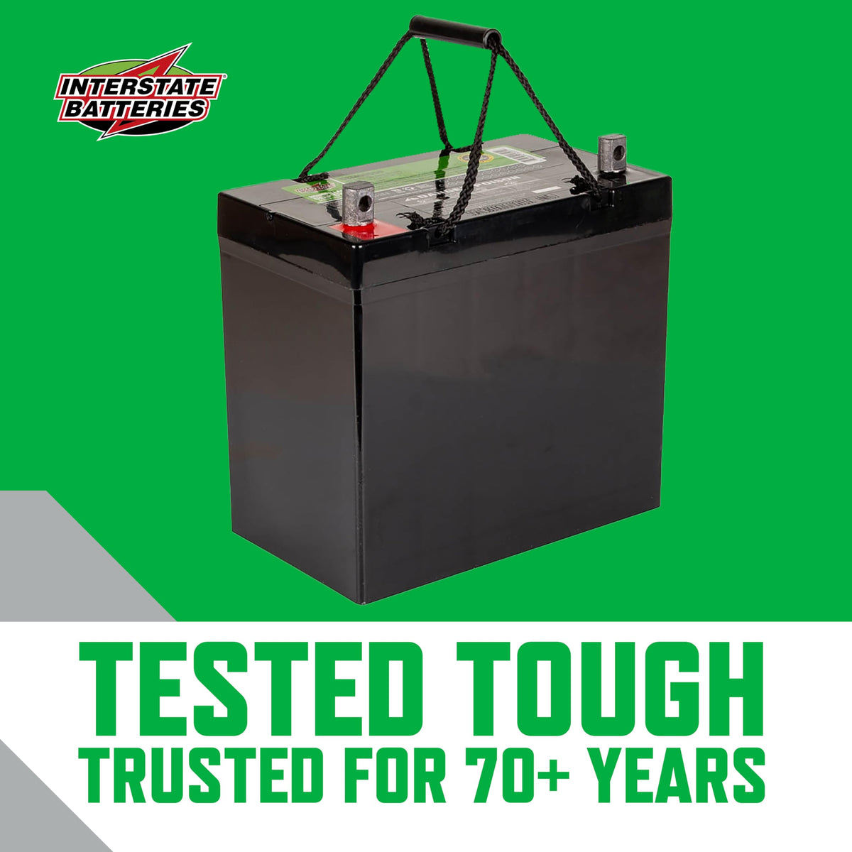 Interstate Batteries 12V 55Ah Deep Cycle Mobility Battery Group 22NF VRLA SLA AGM (UT Terminal) Rechargeable Replacement for ATVs, Scooters, Wheelchairs, Trolling Motors (DCM0055U)