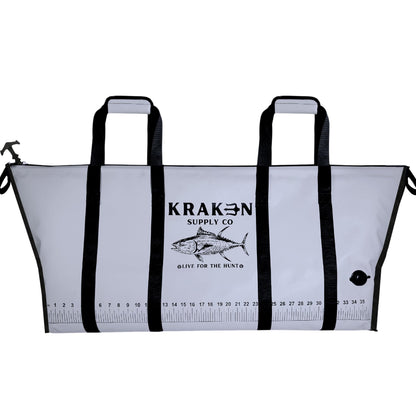 KRAKEN SUPPLY CO 48'' Fish Kill Bag Game Bag Leak Proof Insulated for Offshore Inshore Fishing Designed in USA (48X24)