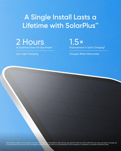 eufy Security SoloCam S340 Dual Cameras Solar Security Camera Outdoor Wireless, 3K Home Security Camera, 360° Surveillance, No Blind Spots, 2.4 GHz Wi-Fi, HomeBase S380 Compatible, No Monthly Fee