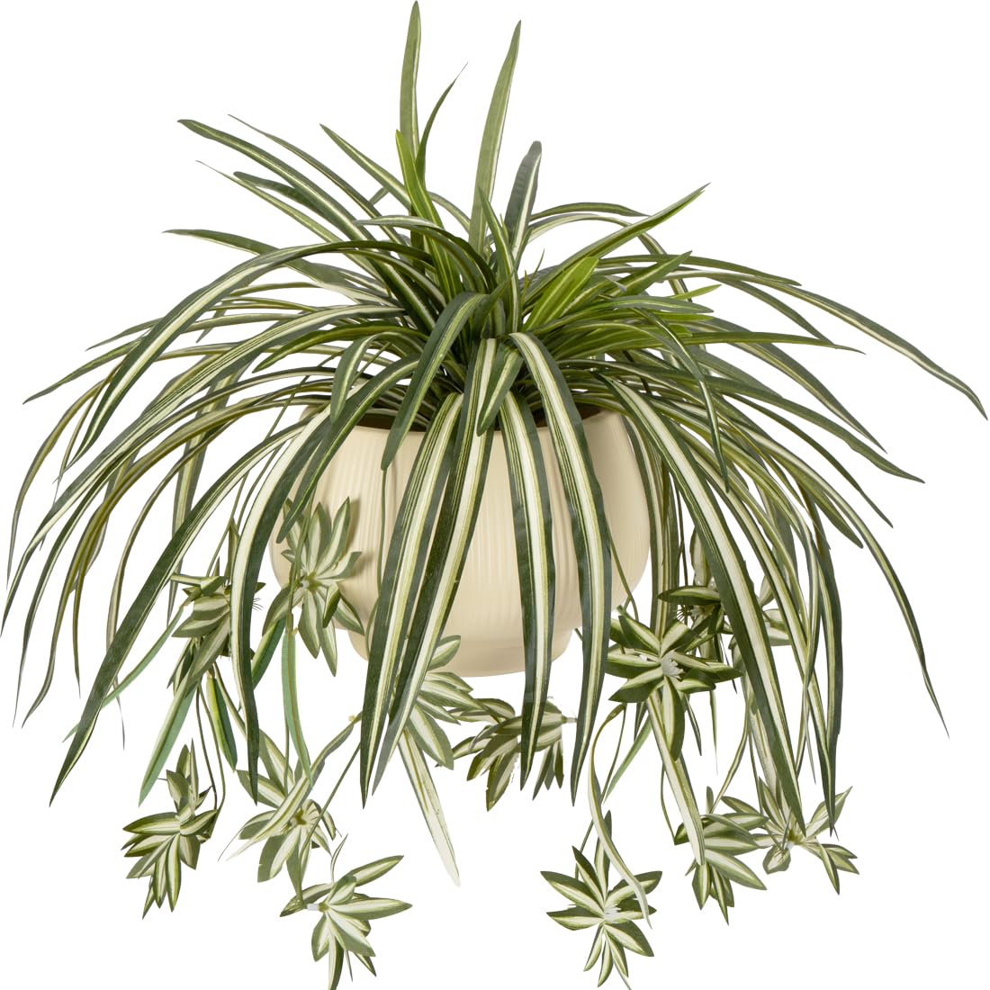 Sousi 3pcs Artificial Spider Plant Silk Faux Chlorophytum Comosum Fake Spider Hanging Plant Decor for Outdoor Indoor Home Garden Office Decoreation (23.62'')(Pot Not Included)