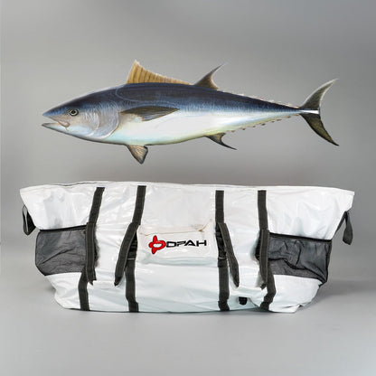 Opah Gear Fathom 7 Insulated Fish Kill Cooler Bag for Cow Tuna, 82' L x 30' W x 36' H, Heavy Duty, Marine-Grade Vinyl, UV Resistant, Camping & Fishing