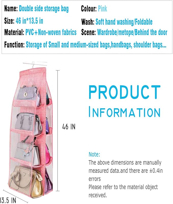 AARAINBOW 2 Packs Hanging Handbag Purse Organizer