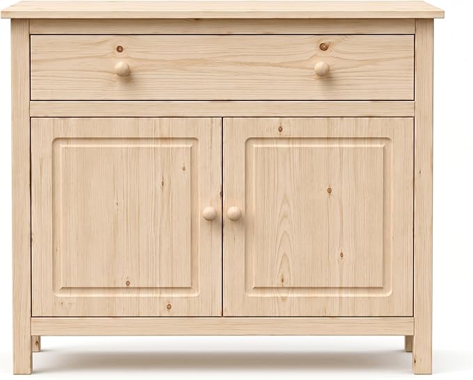 From the Tree Furniture 44" Wide Solid Pine Shaker Sideboard Buffet Cabinet — 2