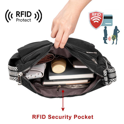 CLUCI Travel Purses for Women, Waterproof Nylon Crossbody Bags for Woman Trendy, Anti Theft Shoulder Handbags for Ladies