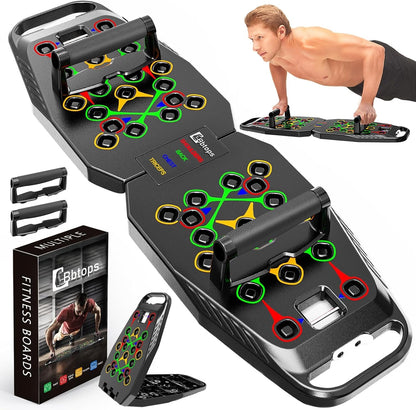 Push UP Board, Pilates Bar & Fitness Accessories, 25 in 1 Foldable Push up Bar at Home Gym, Workout Exercise Professional Push Up Strength Training Equipment for Man and Women