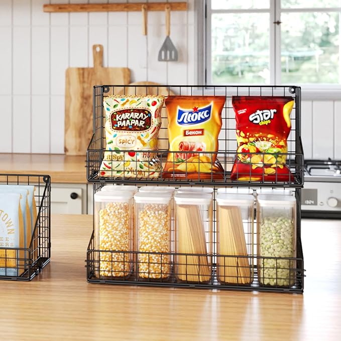 X-cosrack 3 Tier Large Stackable Snack Organizer